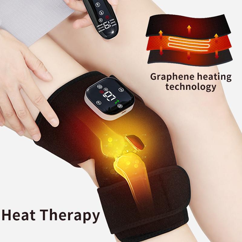 3-In-1 Knee Massager Joint Pain Relief Vibration Massage Therapy Equipment Portable Shoulder Heating Massaging Machine