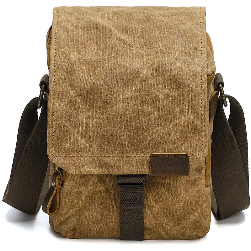 

DSLR Digital Camera Bag Small Shoulder Photography Bag Handbag Waterproof Waxed Canvas Travel Crossbody Bag for Camera and Lens жовтий