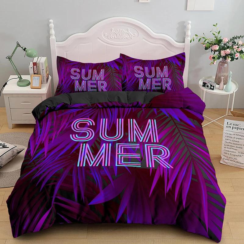 Abstract Modern Retro Neon Duvet Cover Set Single Double King Queen Size Geometic Bedding Set With Pillowcase Bedclothes 2/3Pcs