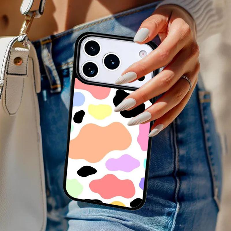 Milk Cow Skin Print Luxury Phone Case For iPhone 17 Air 14 15 13 12 Max Cover For Apple 16e 11 Pro Max Plus Coque