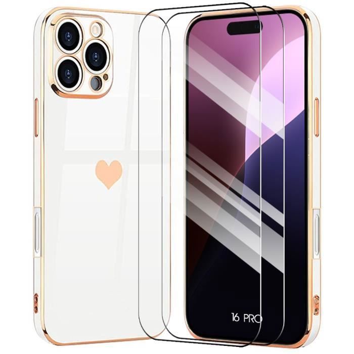 Coque de protection pour téléphone - booling - iphone 16 pro - antichoc - silicone - luxe