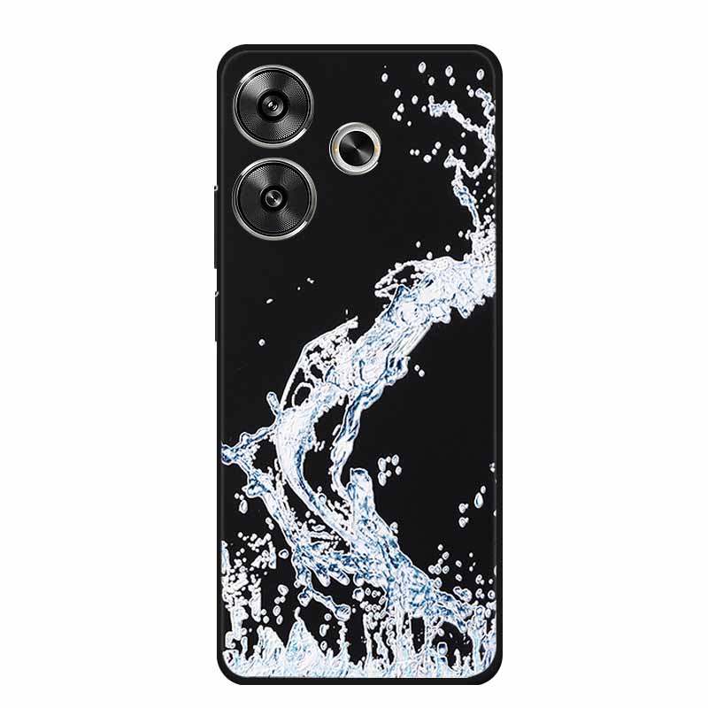 3D Embossed Case For Xiaomi Poco M6 4G Phone Case M 6 Plus Flowers Silicone Soft Coque For Xiaomi Redmi 13 13x Back Cover Case