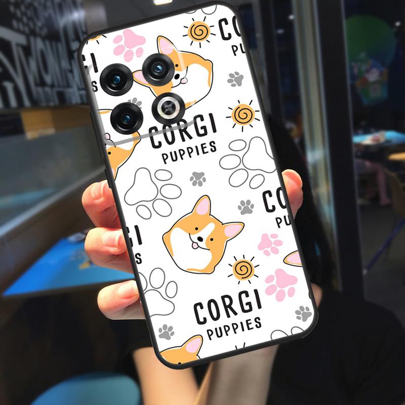 Cartoon Walisischer Shiba Corgi Hund Hülle Für OnePlus 13 12 R 11 9 10 Pro 8T 9RT 10T OnePlus Nord 4 CE 2 3 Lite N30 N20 Hülle