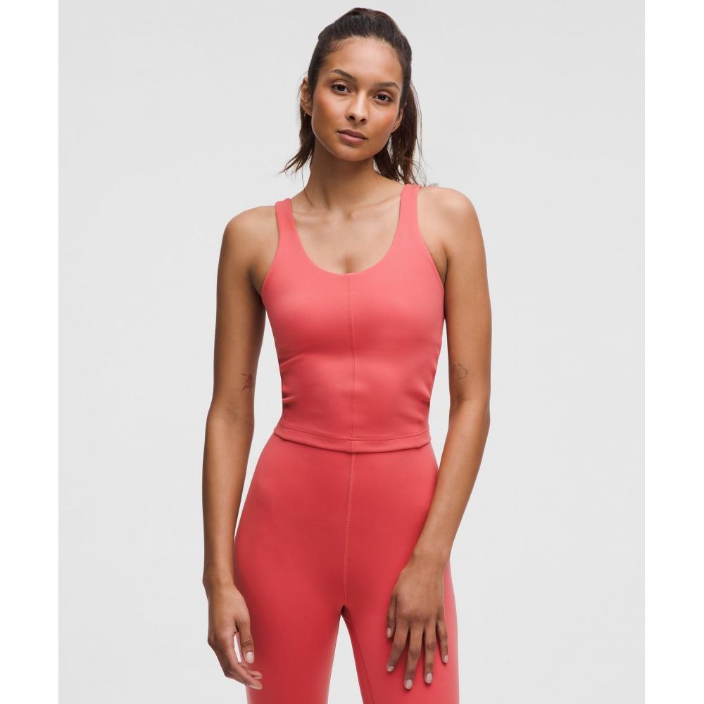 

Lululemon Glow Up Tank Top Medium sUpport B C CUp Desert Red 8