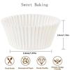 100-300Pcs Cupcake Liners Standard 2In Paper Baking Cups Muffin Liners Cupcake Wrappers Creaseproof Muffin Cups for Weddings