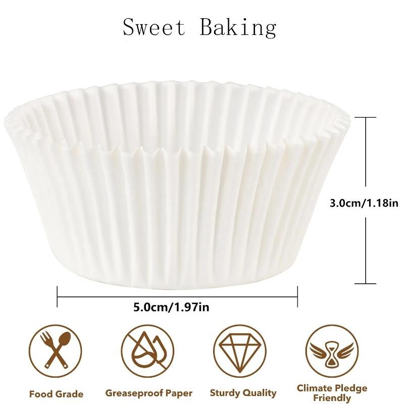 100-300Pcs Cupcake Liners Standard 2In Paper Baking Cups Muffin Liners Cupcake Wrappers Creaseproof Muffin Cups for Weddings