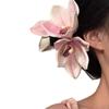 Elegant Orchids Hair Claw Clip for Women Teens with Secure Grip Perfect for Various Hairstyles and Theme Occasion