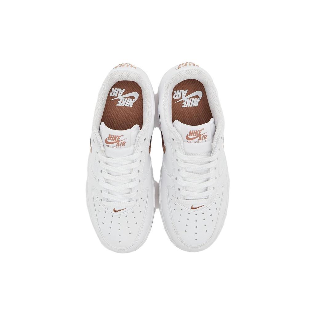 Nike Air Force 1 Jewel Color of the Month - White Bronze Men Sneakers Gum-Light-Brown FN5924-103