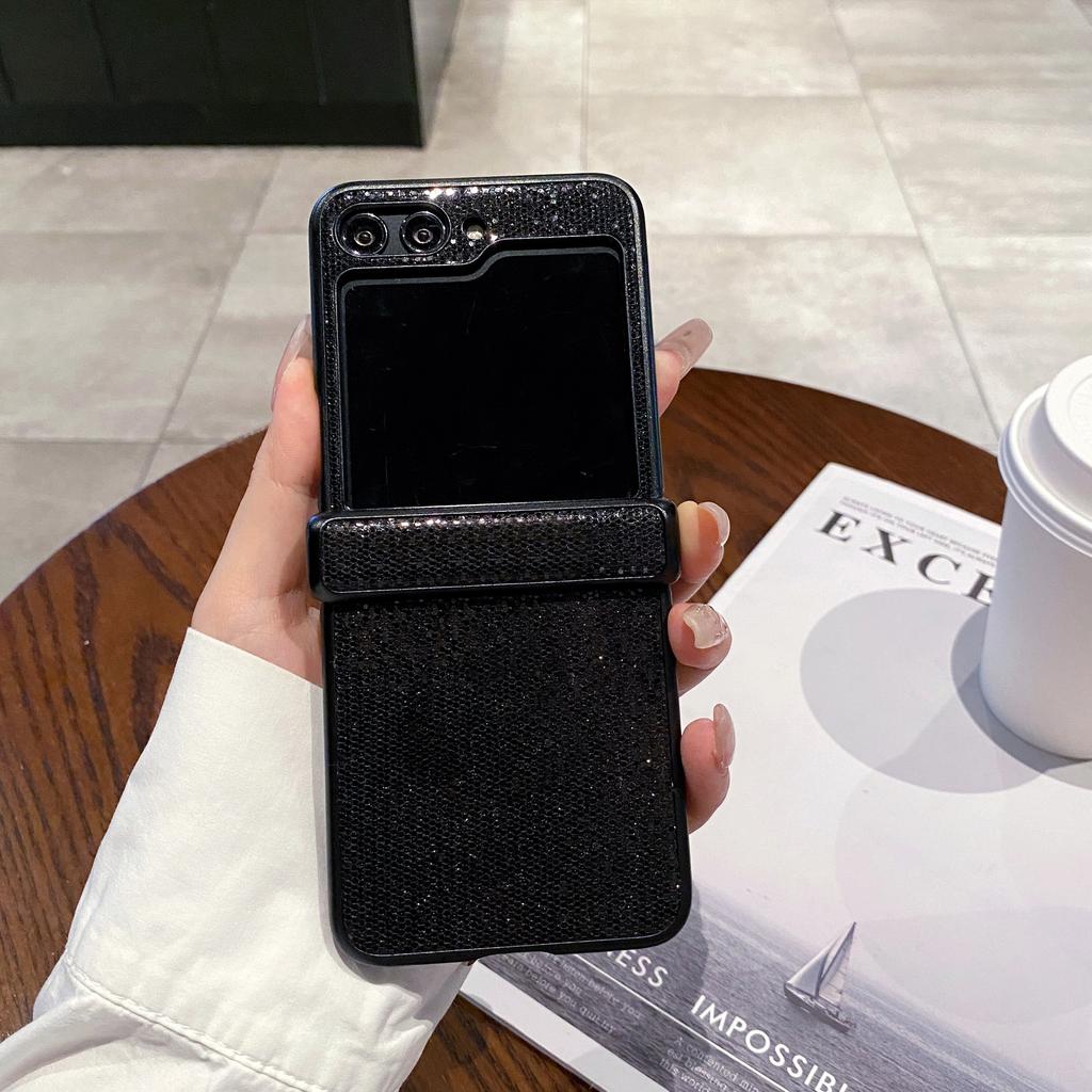 Luxury Glitter Starlit Sky Twinkle Phone Case For Samsung Galaxy Z Flip 7 6 5 4 3 Flip7 FE 3-pieces Hard PC Protective Cover