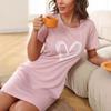 Women's Sexy Nightgown Love Print Short-sleeved Comfortable Pajamas Homewear