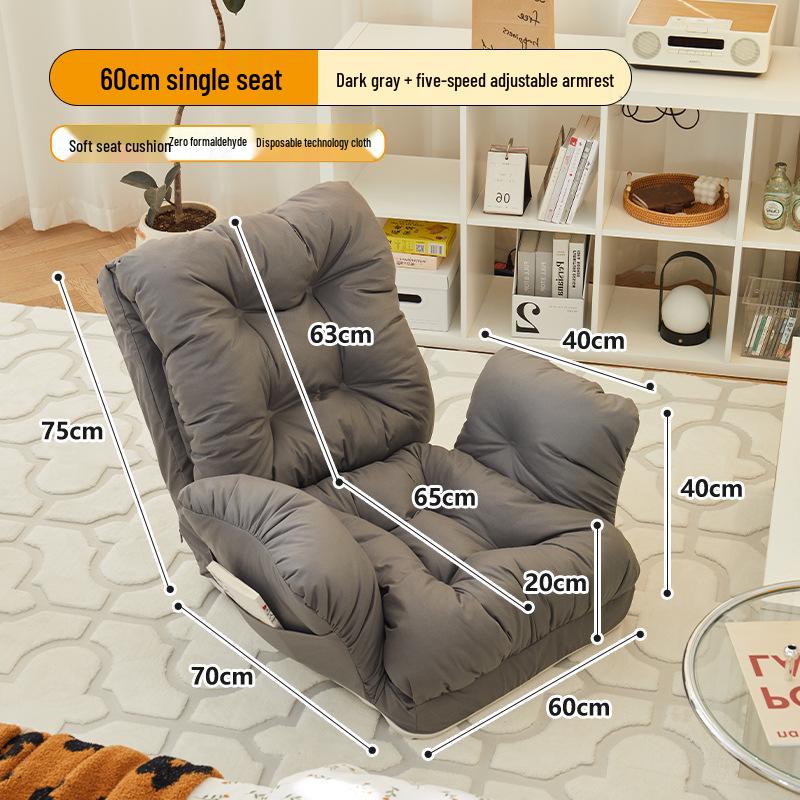 Reclining Tatami Chair: Foldable Single Sofa for Bedroom or Balcony