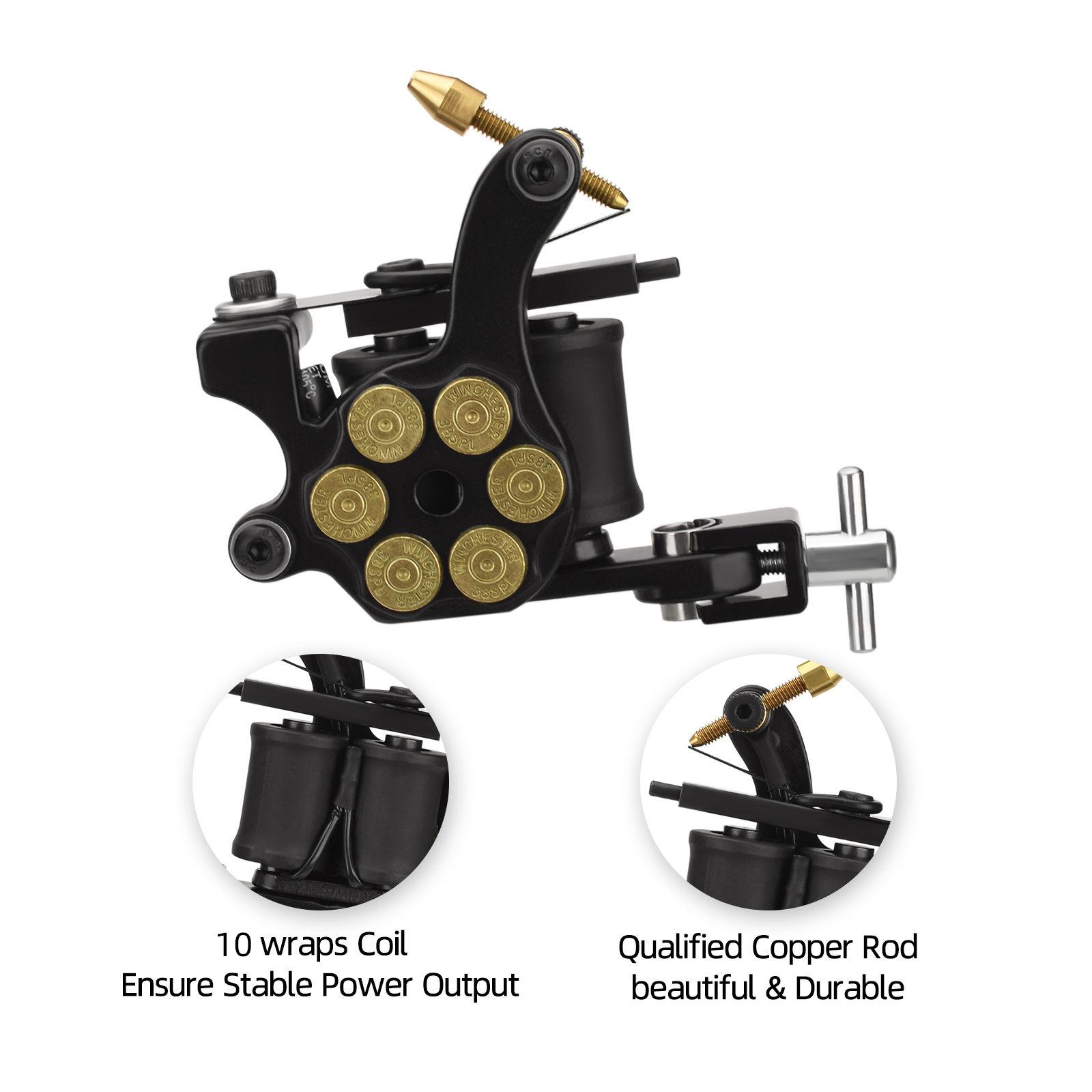 Tattoo Machine Kit 2   Tattoo Machine Power Supply with Needle Foot Pedal Handle for Tattoo Artist Beginner Tattoo Training Set