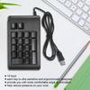 USB Wired Numeric Keypad 19 Keys Number Pad Waterproof RGB Backlight Portable for Notebook Laptop Computer