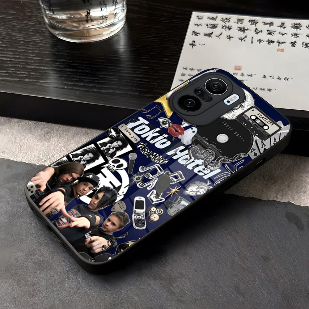 

Чехол для телефона Band T-tokio Hotel из закаленного стекла для Xiaomi Redmi Note 13 11 10 9 8 S T Poco M4 F3 X3 Pro Coque Redmi 8