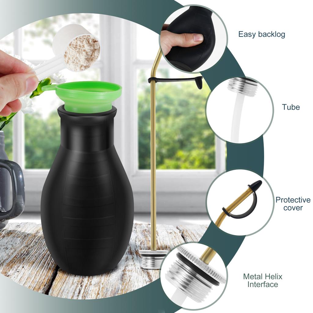 Diatomaceous Earth Duster Rubber Garden Powder Applicator Removable Bulb Duster Sprayer Practical Powder Duster for Professional
