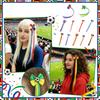 Colorful Themed Headbands, Football Fan Cheering Party Party Festive Bow Hair Accessories