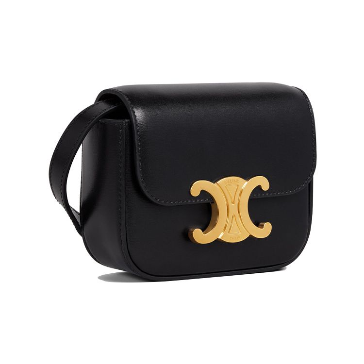 Celine Claude Lock Mini Shoulder Crossbody Bag Women bags Black Gold 10I513DPV-38NO
