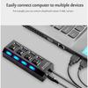 Xiaomi USB 2.0 Hub USB Hub 2.0 Multi USB Splitter Hub Use Power Adapter 4/7 Port Multiple Expander USB 3.0 Hub with Switch 30CM Cable