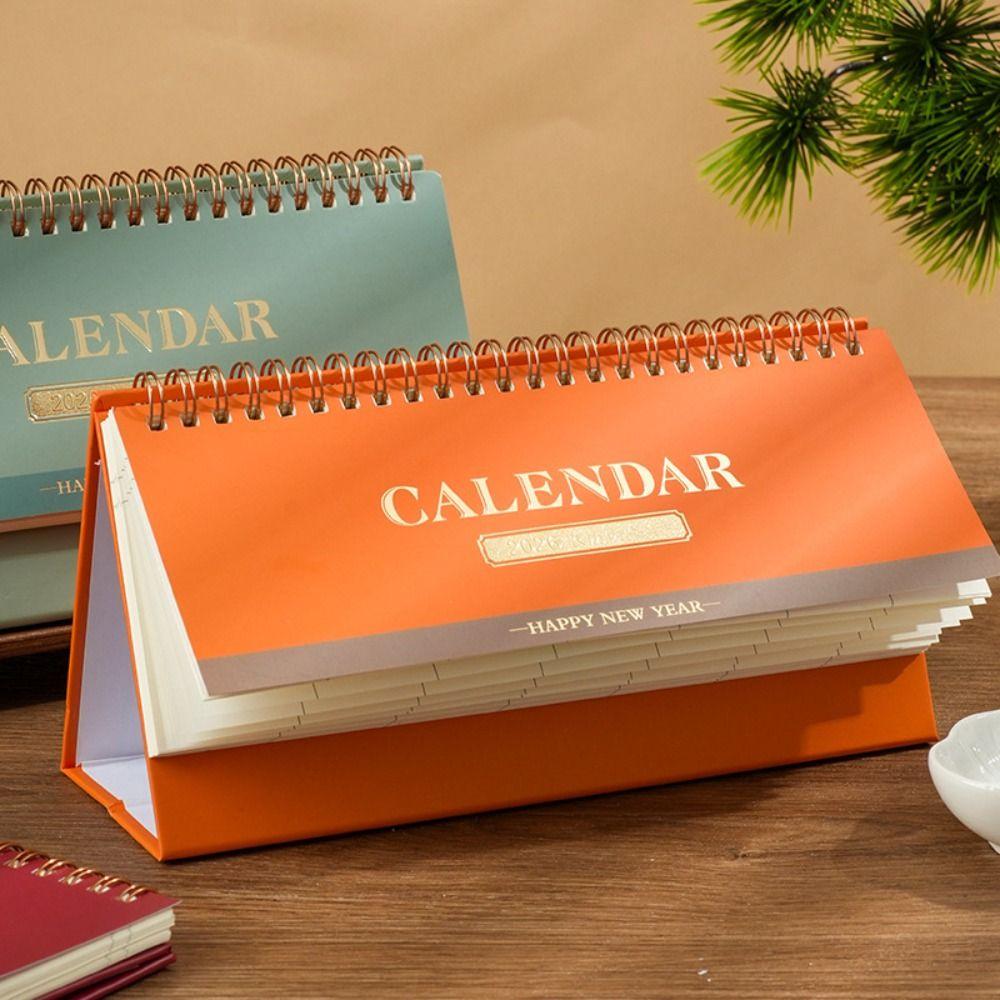 Simple Style Standing 2026 Desk Calendar Foldable Desktop Display Schedule Planner Portable Daily Planner Table Decorations