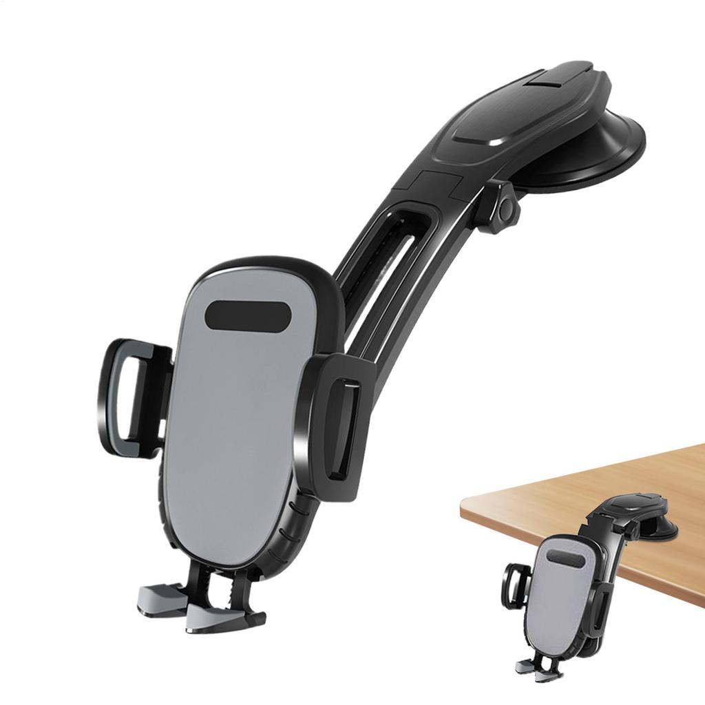 Car Phone Holder 360 Degree Rotating Stand Downward Bending Dashboard Cell Phone Holder for Automotive Windshield Navigation