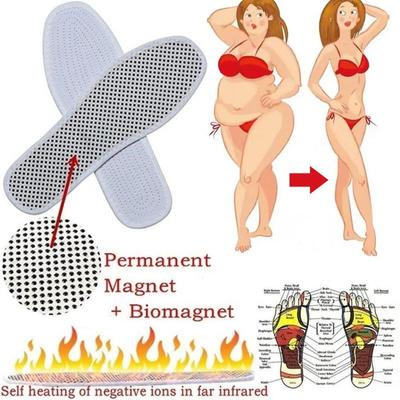 1 Paar Ferninfrarot-selbsterwärmende Schuheinlagen, Magnetfeldtherapie-Massage-Einlegesohle, Baumwolle, Nanotechnologie, Anti-Ermüdungs-Massage-Einlegesohlen für Männer und Frauen