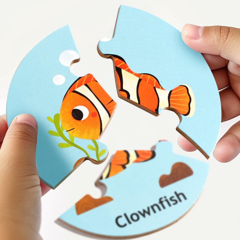 Animals Forest Marine Puzzle Board Educational Toy Learning Training Cognitive