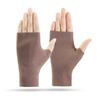 Soft Velvet Half Finger Gloves Solid Color Ski Gloves Casual Fingerless Gloves  for Home&Office