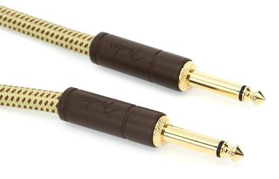 Shielded Cable Deluxe Series Instrument Tweed 08 Cable, Straight/Straight, 15',