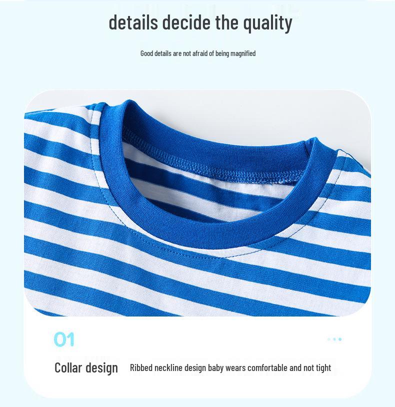 2026 Boys' Cartoon Print Round Neck Short Sleeve T-shirt – European American Style