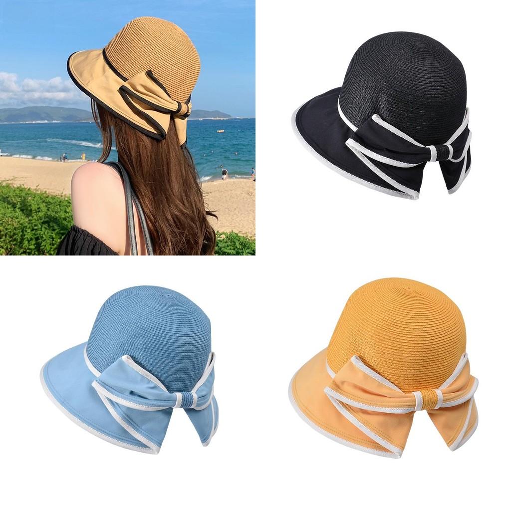 Fisherman Hat With Butterfly Knot Sun Protection For Casual Summer Outings