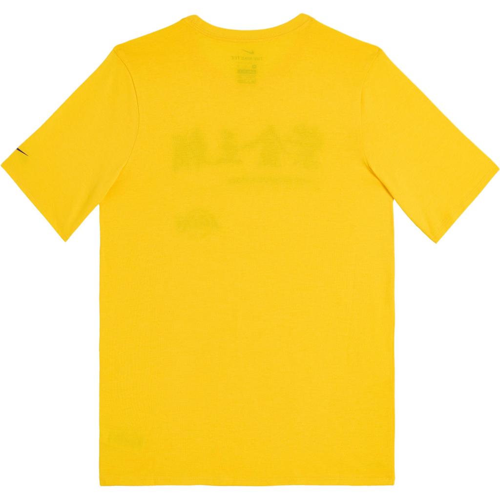 Nike Kolaboracja NBA Los Angeles Lakers Koszulka Dri-Fit SS25 Wygodna Miękka Okrągły Dekolt Krótki Rękaw Tops dla Dzieci Żółta 3Z2B7BCKC-LAK
