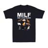 Katten MILF Unisex Ik Hou Van Katachtigen Grappige Kat Kittens Liefhebbers Cadeau Unisexs Nieuwigheid T-shirt