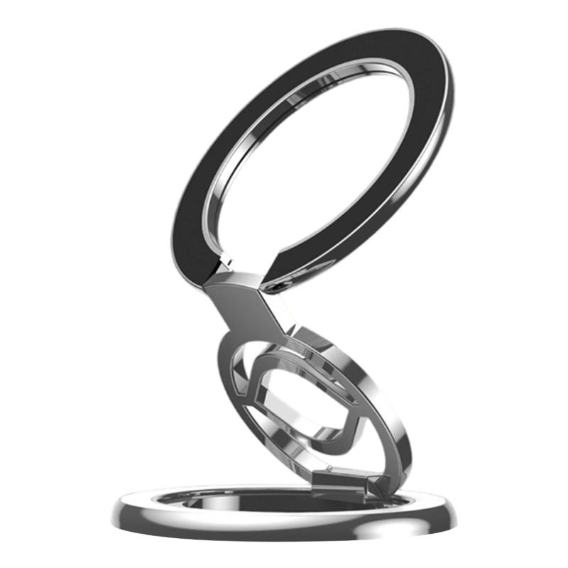 

Двусторонняя магнитная ручка-держатель для телефона с вращением на 360° и складной конструкцией. Держатель для мобильных телефонов на приборную панель автомобиля, офисный стол серебряный