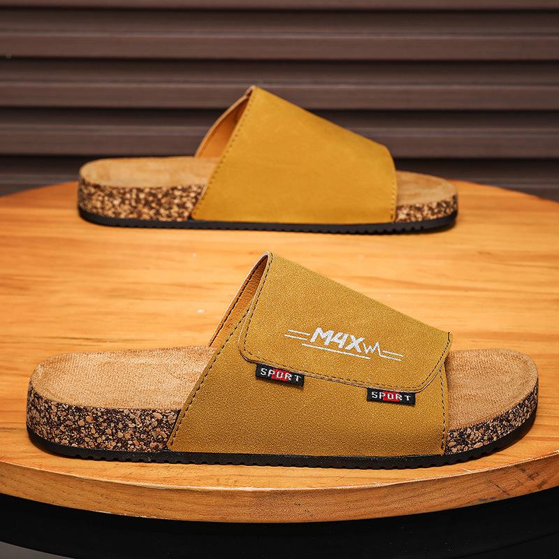 

Весна и лето новый мужской тренд простые тапочки модные и удобные молодые студенты повседневные универсальные сандалии 44