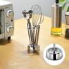 Stainless Steel Toothbrush Holder Toothpaste Stand Shelves Bathroom Organizer Freestand Stationery Makeup Brush Kitchen Storage