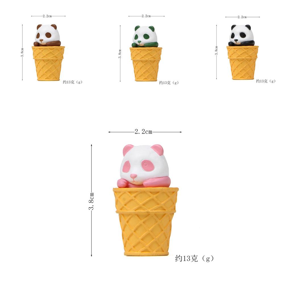 Animal Ice Cream Panda Magnetic Refrigerator Sticker Cute Pvc Decor For Kitchen And Home Use