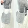 Feines dünnes silbernes Seidengarn 200 m Rolle zum Häkeln, Handstricken und DIY-Nähen, handgefertigte Accessoires Projekte