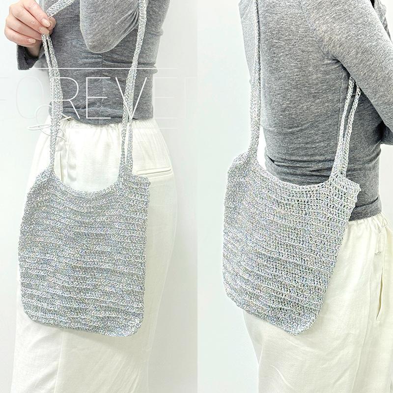 Feines dünnes silbernes Seidengarn 200 m Rolle zum Häkeln, Handstricken und DIY-Nähen, handgefertigte Accessoires Projekte