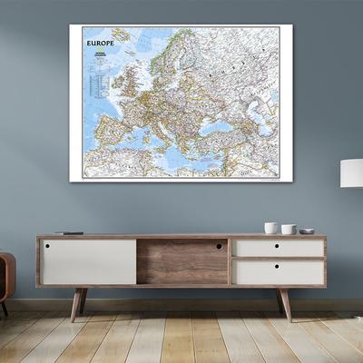 English Europe Map Political Distribution 2006 Year Map Wall Art Prints Canvas Painting Living Room Home Decor Study Supplies