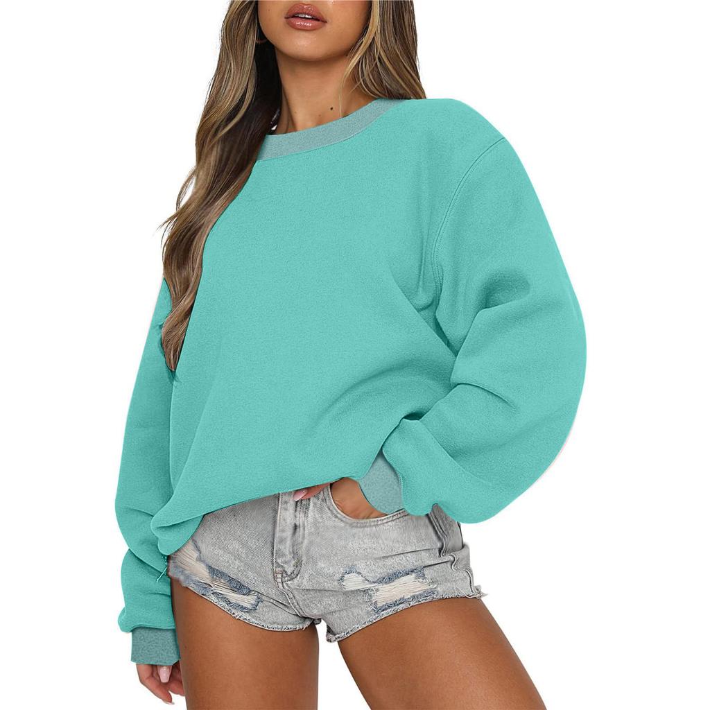 Women's Fashion Long Sleeve Neck Sweatshirt for Casual Everyday Wear