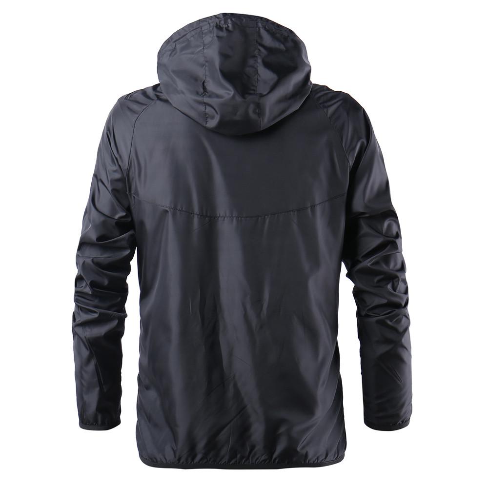 Mens Waterproof Splicing Pullover Long Sleeve Hooded Sweatshirt Tops Blouse