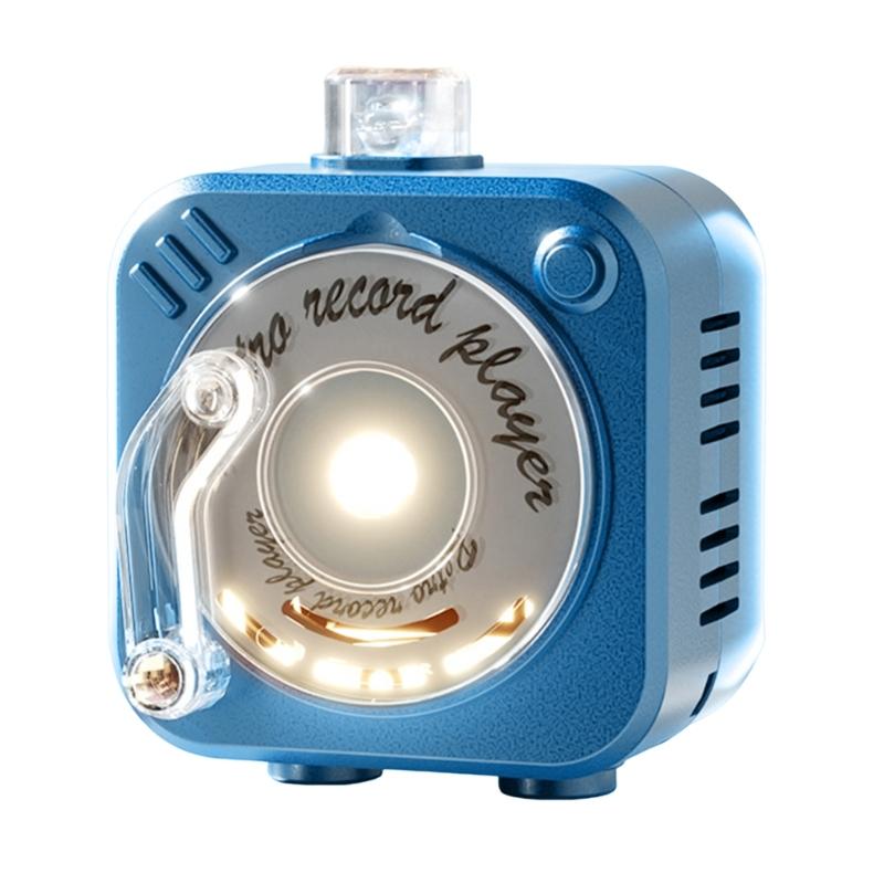 Mini Turntable Player Mini Voice Player Keychain Playbacks Feature Adjustable Volumes Knob For Daily Travel Use