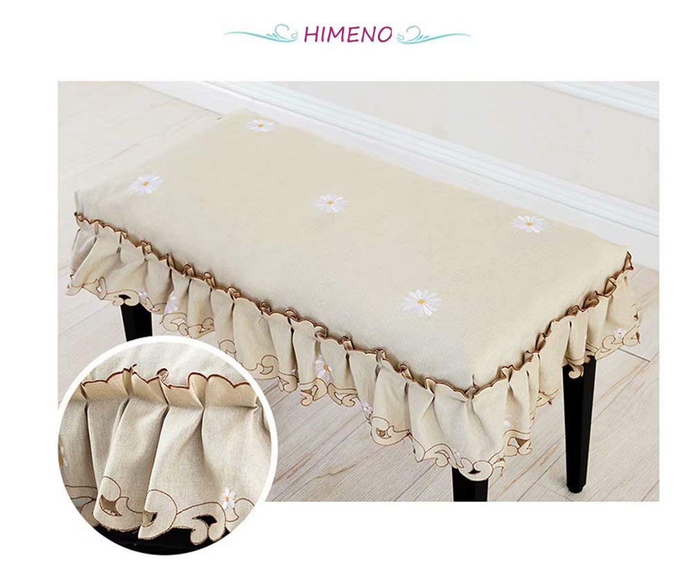 Upright Piano Cover Dustproof Cover for pianos with openings Cute Floral Embroidery Piano European Chair Half Nordic Piano Cover HIMENO (Suitable