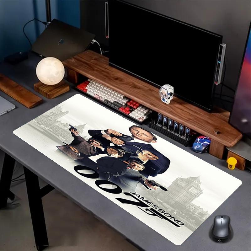 007 James Bond Theme Mouse Pad, Non Slip Rubber Base, Multifunctional Office & Home Decor, Perfect for Workspace Personalization.