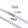 Stainless Steel Fold Over Clasp Chain Buckle Clasp Closure for Hip Hop Tennis Chain Bracelet Necklace Jewelry Making Accessories
