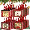 Christmas Gift Bags, Christmas Tote Bags with Handles, Reusable Non-Woven Shopping Bags for Xmas Gifts Wrapping Holiday Party