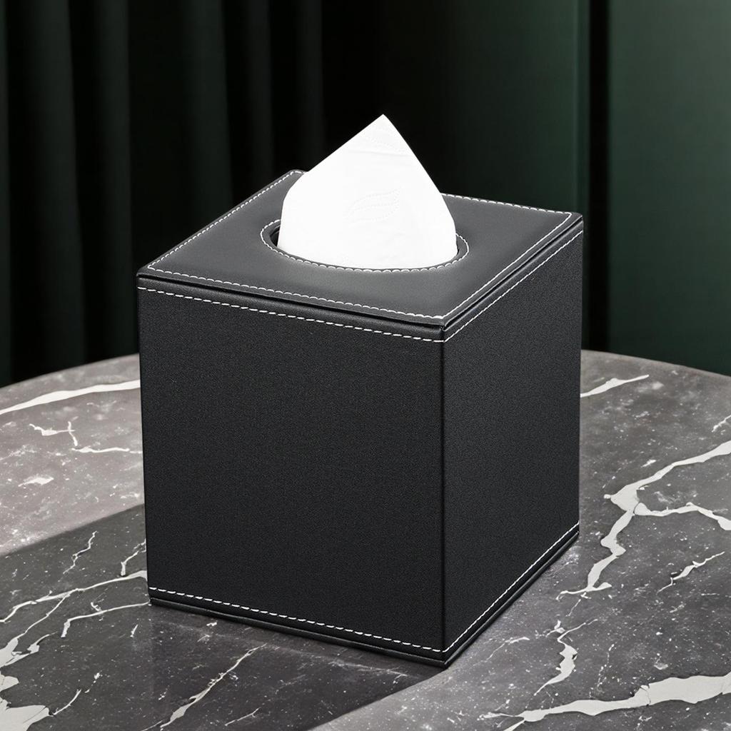 Creatieve PU Vierkante Tissuebox voor Thuis of Hotel - Koffietafel Rolpapierhouder