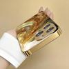Goldene Wellen Hochwertige Handyhülle Galvanisiertes Glas TPU Handyhülle für iPhone 17 16 15 14 13 12 11pm Pro Plus Sturzfest
