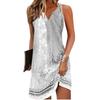 Women's Casual Dress Tank Dress Floral Button Print V Neck  Dress Active Fashion Outdoor Street Sleeveless Loose Fit Summer