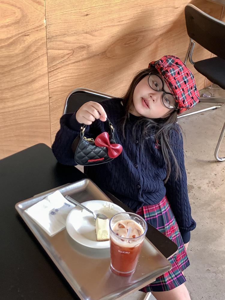 Girls' Leopard Print Mini Bow Handbag: Autumn/Winter Crossbody Shoulder Bag